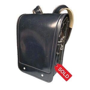 SOLD.....Japanese BAG School Bag Backpack Navy Blue  Topvalu